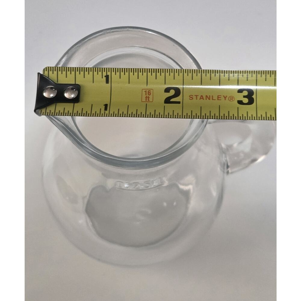 Small Clear Glass 0.25L Bistro Pitcher / Carafe with Handle - Picture 10 of 10
